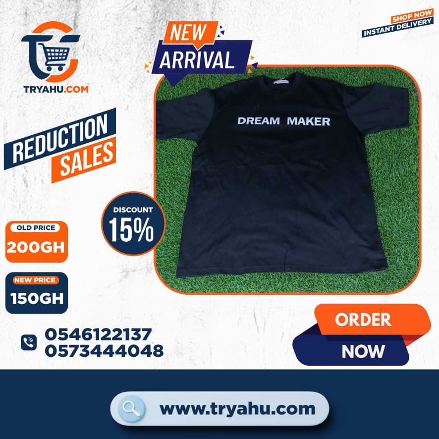 Premium Heavy 100% Cotton T-Shirts for Men | Tryahu Ghana | Everyday Comfort & Style